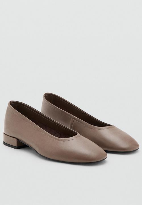 MANGO - Luna leather pump - light brown