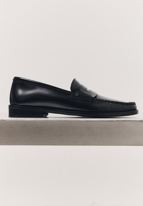 MANGO - Luisa leather loafer - black