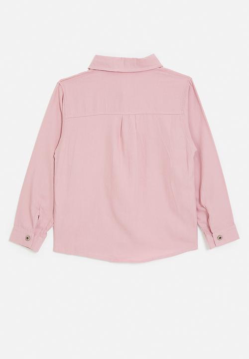 Pop Candy - Shirt with mock welt pocket - pink