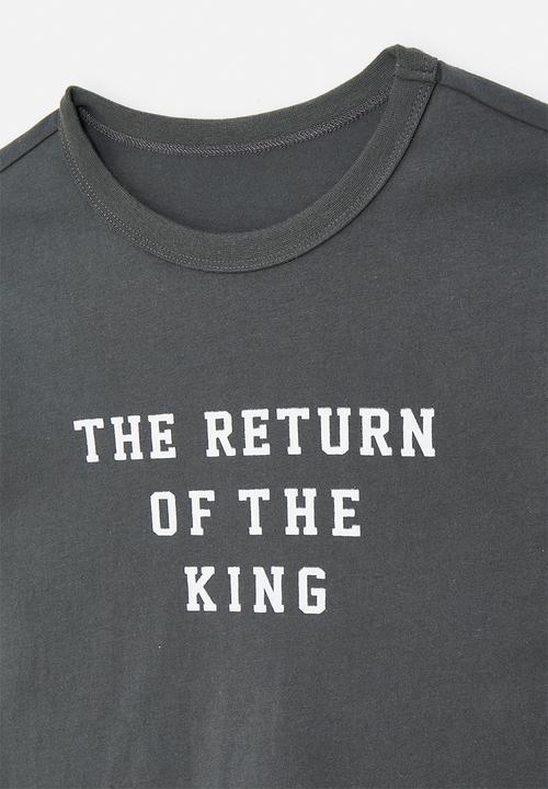 Pop Candy - Slogan twofer t-shirt - grey