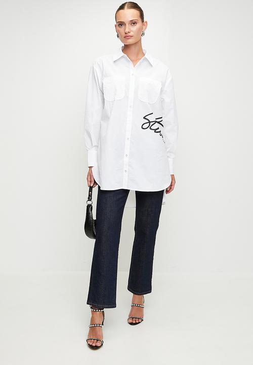Steve Madden - Ladies ophelia oversized shirt - white