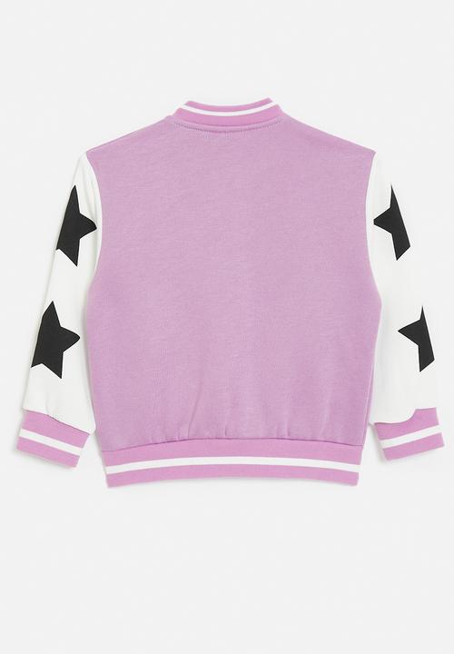 Pop Candy - Baseball jacket - pale purple/white/black