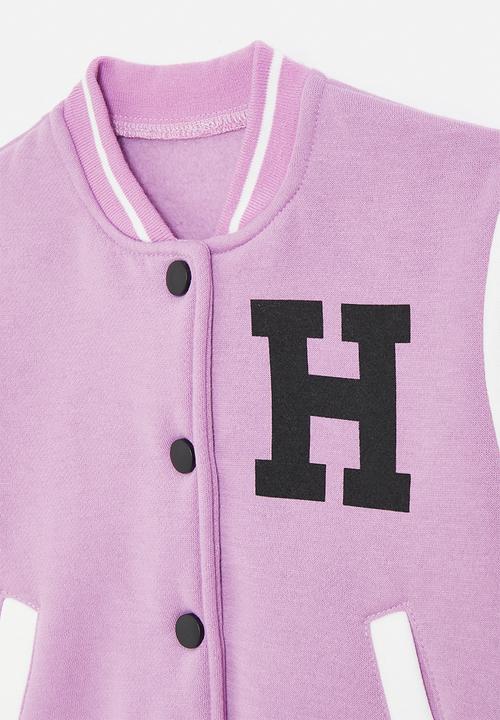 Pop Candy - Baseball jacket - pale purple/white/black