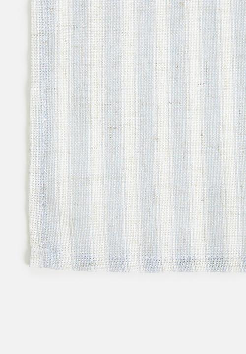 Sixth Floor - Stripe Loft Linen Napkins - Charcoal