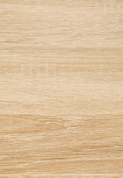 H&S - Tall fluted storage cabinet - white/natural