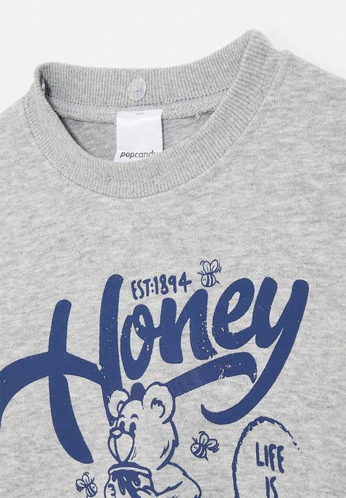 Pop Candy - Sweatshirt with detachable collar - grey & blue
