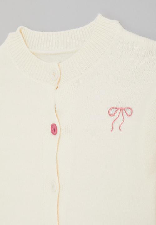 Pop Candy - High-neck cardigan - cream/pink