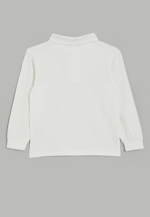 Pop Candy - Long sleeved golfer tee - white