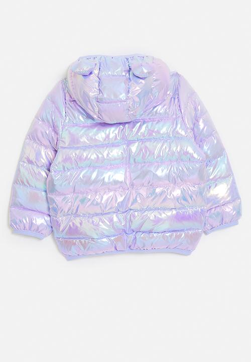 Pop Candy - Puffer with bear ears - purple shimmer