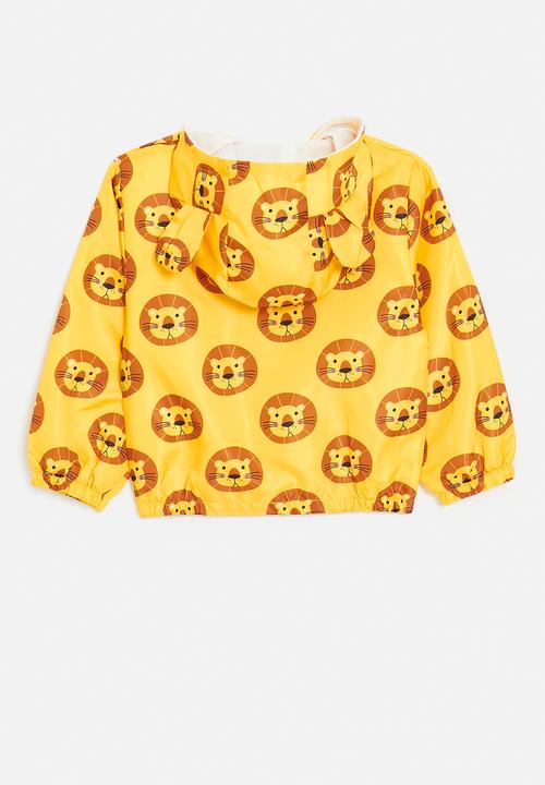 Pop Candy - Rain jacket with ears - light amber/lion aop