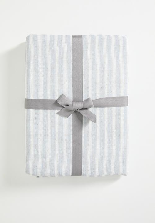 Sixth Floor - Stripe Loft Linen Tablecloth  - Charcoal