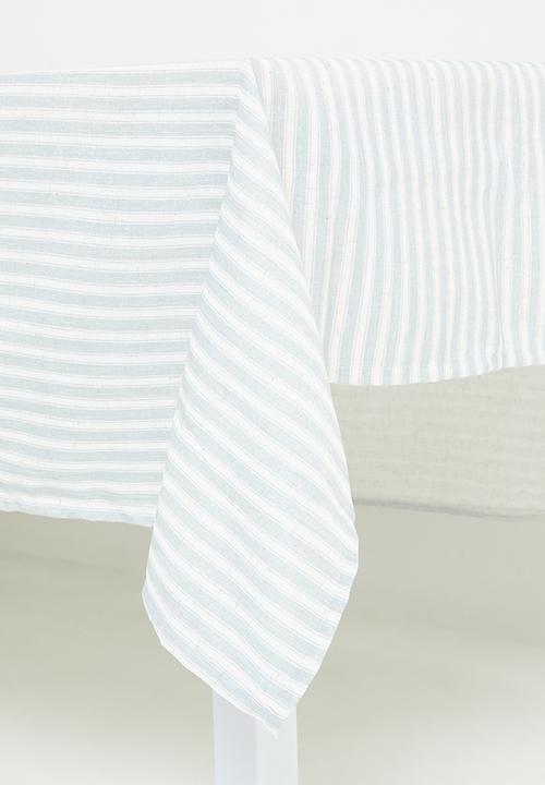 Sixth Floor - Stripe Loft Linen Tablecloth  - Charcoal