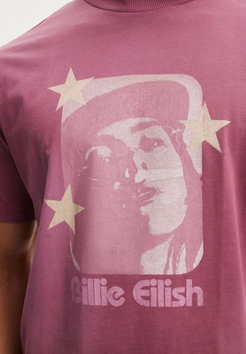 Cotton On - Cropped Fit Music T-shirt - Lcn Bra Heather Rose/Billie Eilish