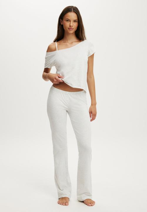 Cotton On - Off the shoulder tee - light grey marle