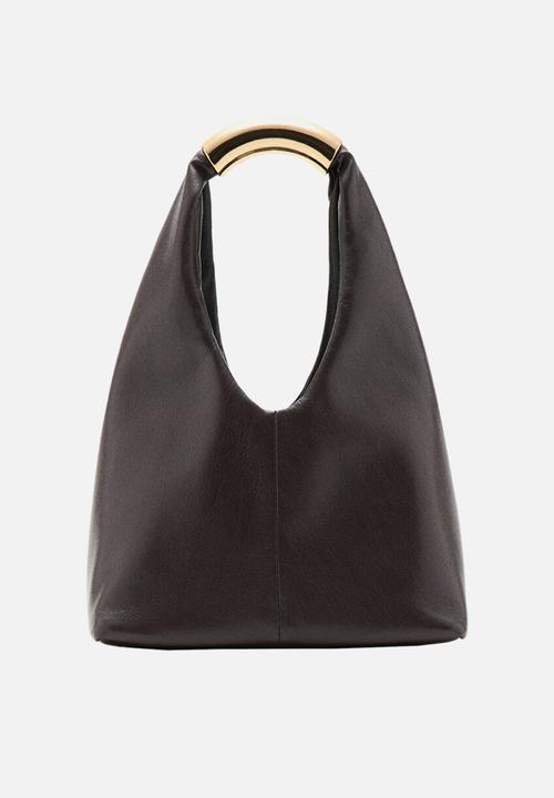 MANGO - Bernard handbag - dark brown
