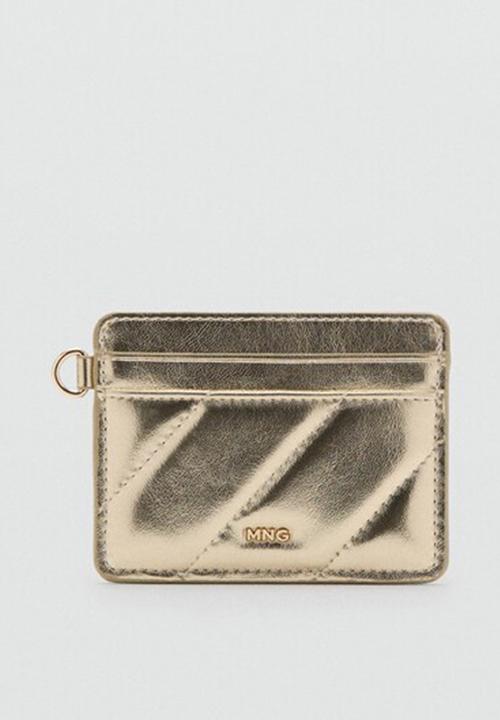 MANGO - Diagonal card holder - gold