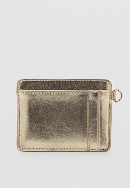 MANGO - Diagonal card holder - gold