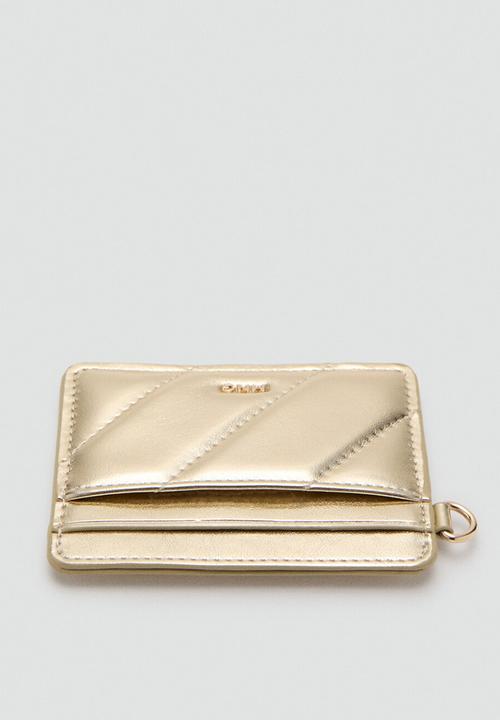 MANGO - Diagonal card holder - gold