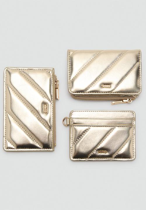 MANGO - Diagonal card holder - gold