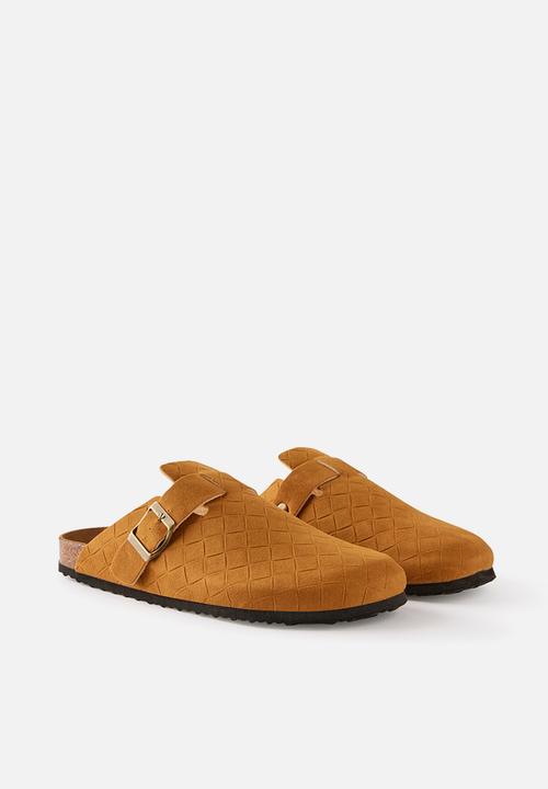 Cotton On - Rex buckle mule - tan woven
