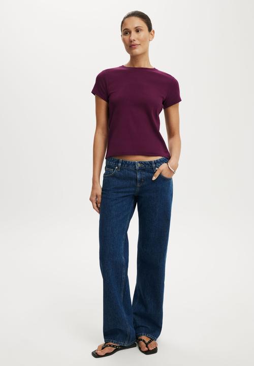 Cotton On - Low rise straight jean - gemini blue pocket