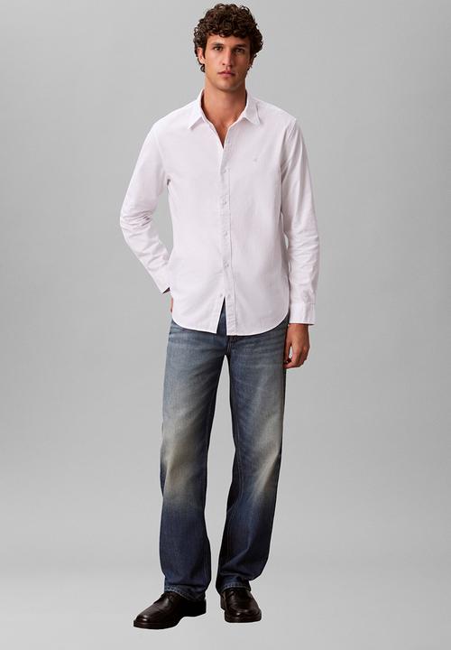 Calvin Klein - Long sleeve Solid Oxford Classic Shirt - Brilliant White