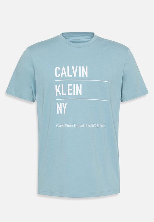 Calvin Klein - Short sleeve 30S Eu Calvin Klein Ny Graphic Tee - Smoke Blue