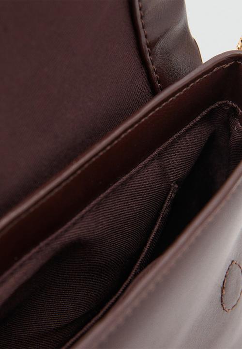 MANGO - Dance crossbody bag - dark brown