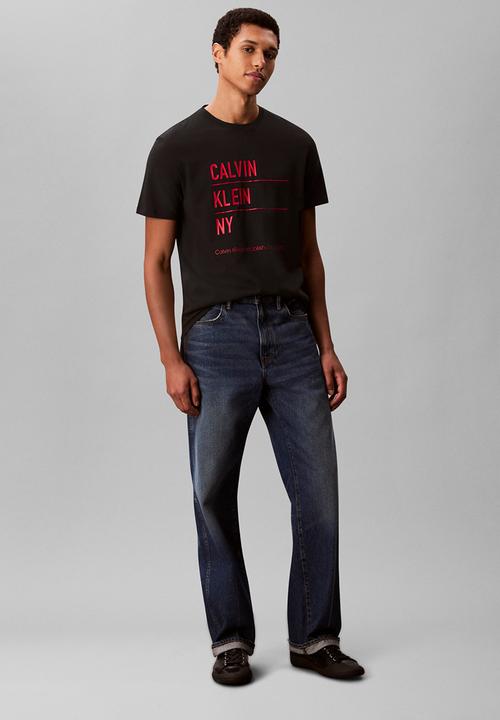 Calvin Klein - Short sleeve 30S Eu Calvin Klein Ny Graphic Tee - Black