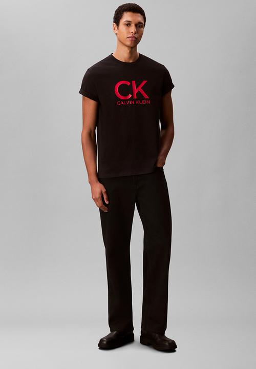 Calvin Klein - Short sleeve 30S Eu Ck Calvin Graphic Tee - Black