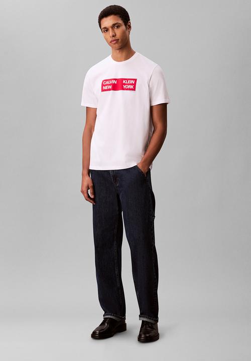 Calvin Klein - Short sleeve 30S Eu Ckny Box Graphic Tee - Brilliant White