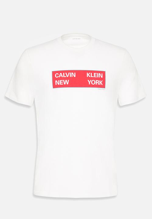 Calvin Klein - Short sleeve 30S Eu Ckny Box Graphic Tee - Brilliant White