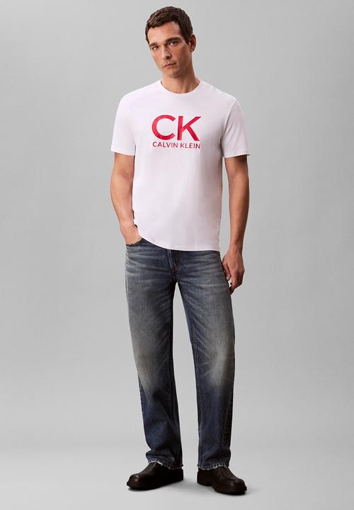 Calvin Klein - Short sleeve 30S Eu Ck Calvin Graphic Tee - Brilliant White