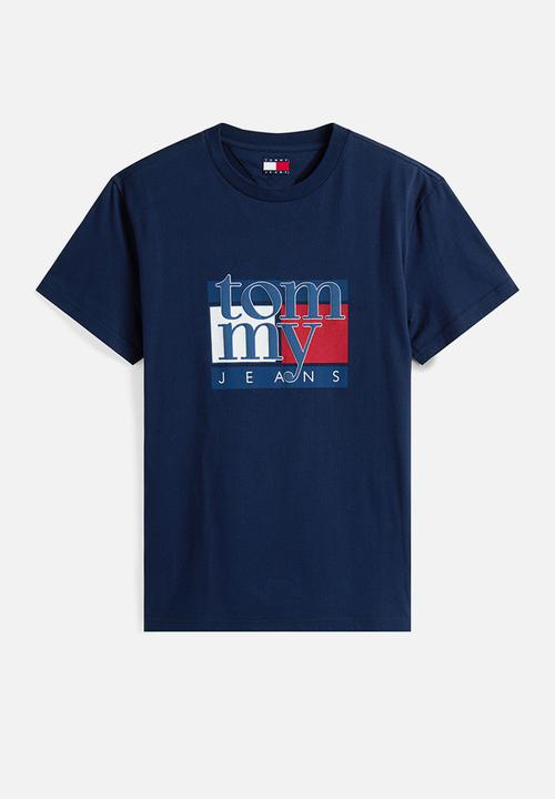 Tommy Hilfiger - Tjm Slim Rwb Flag Tee Ext - Dark Night Navy
