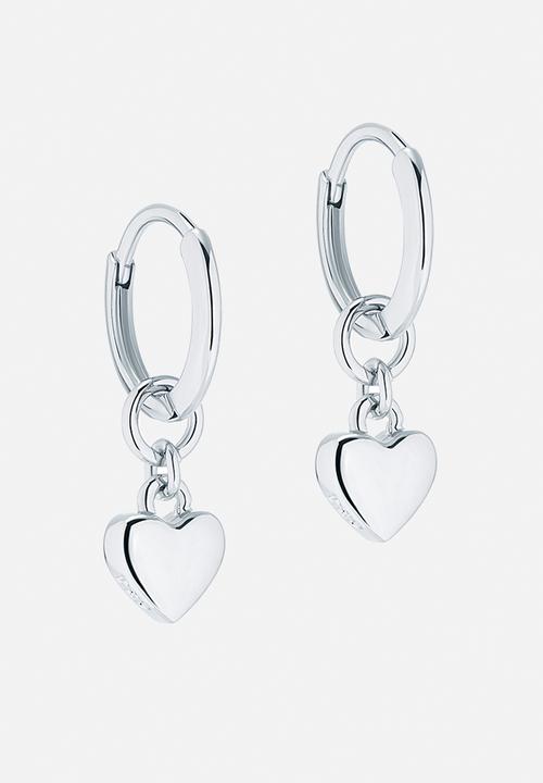 Ted Baker - Harrye tiny heart huggie earrings-silver