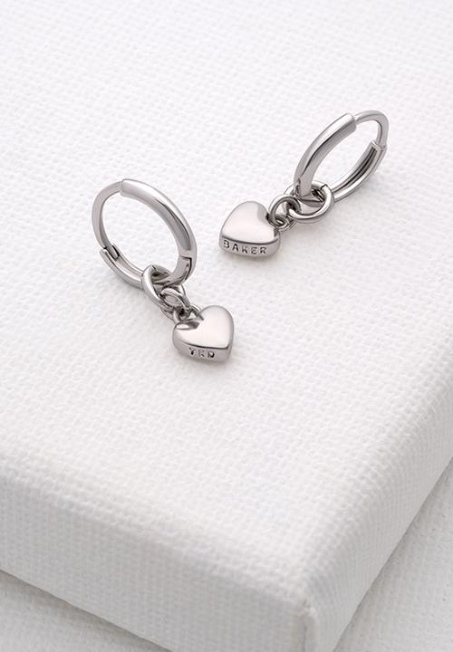 Ted Baker - Harrye tiny heart huggie earrings-silver
