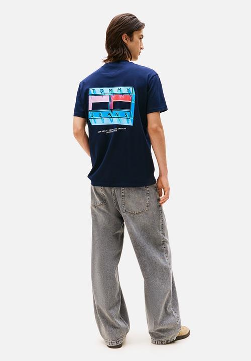 Tommy Hilfiger - Tjm Reg Dna Flag Play Tee Ext - Dark Night Navy