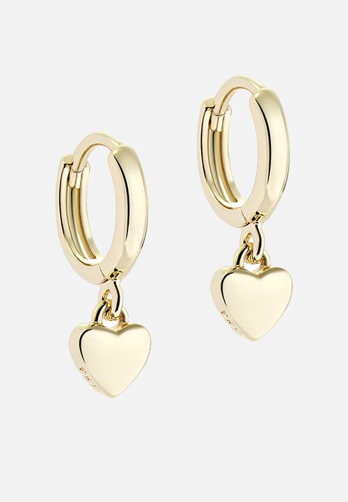 Ted Baker - Harrye tiny heart huggie earrings-gold