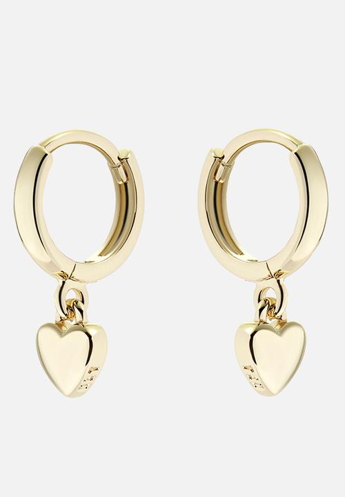 Ted Baker - Harrye tiny heart huggie earrings-gold