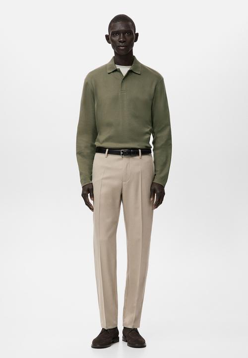 MANGO - Polo Shirt Garethp - Light-Brown