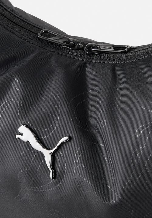 PUMA - Pop slouchy hobo bag- puma black-puma script aop