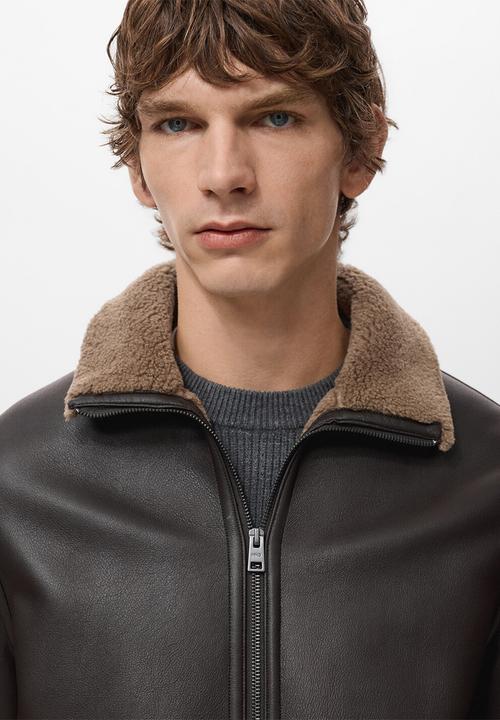 MANGO - Jacket Barrow - Dark Brown