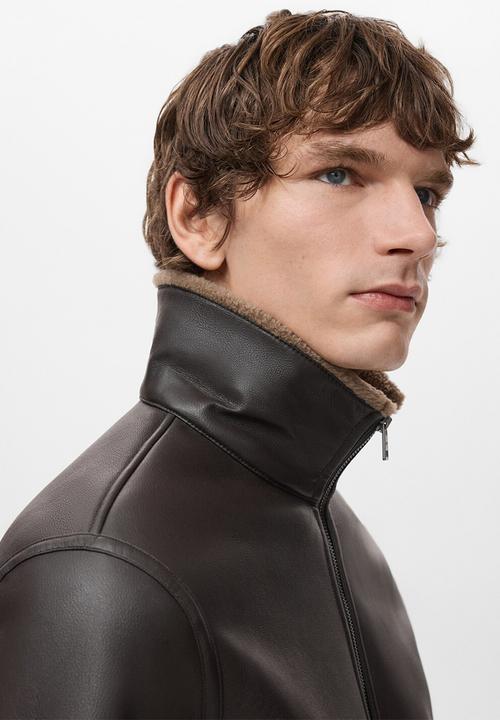 MANGO - Jacket Barrow - Dark Brown