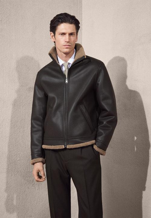 MANGO - Jacket Barrow - Dark Brown
