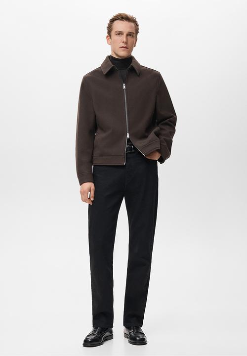 MANGO - Jacket Cole  - Dark Brown