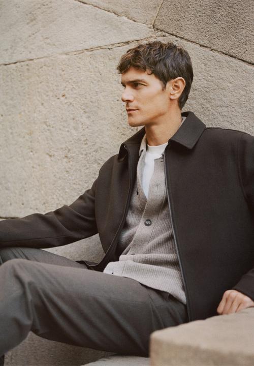 MANGO - Jacket Cole  - Dark Brown