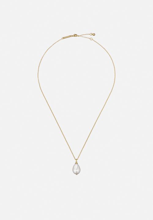 Ted Baker - Parmlia pearl drop pendant necklace-gold