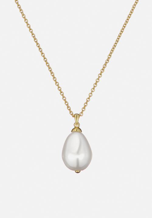 Ted Baker - Parmlia pearl drop pendant necklace-gold