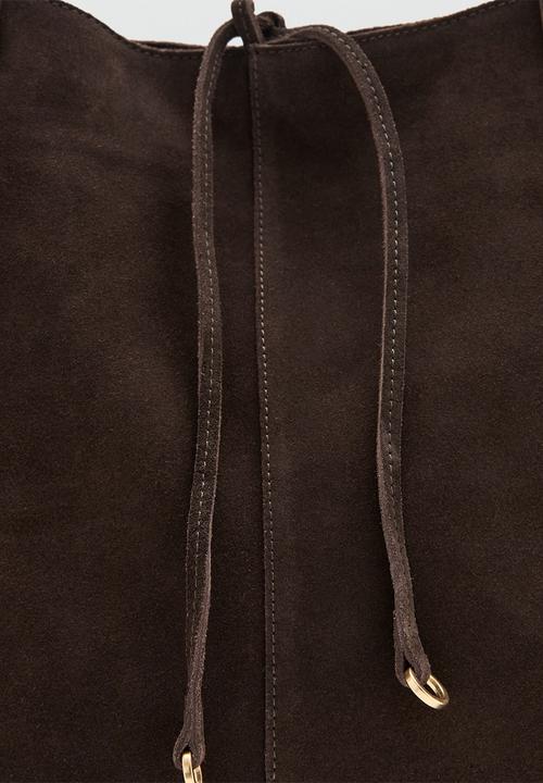 MANGO - Mandri tote bag - dark brown