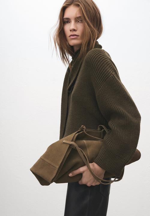 MANGO - Mandri tote bag - khaki